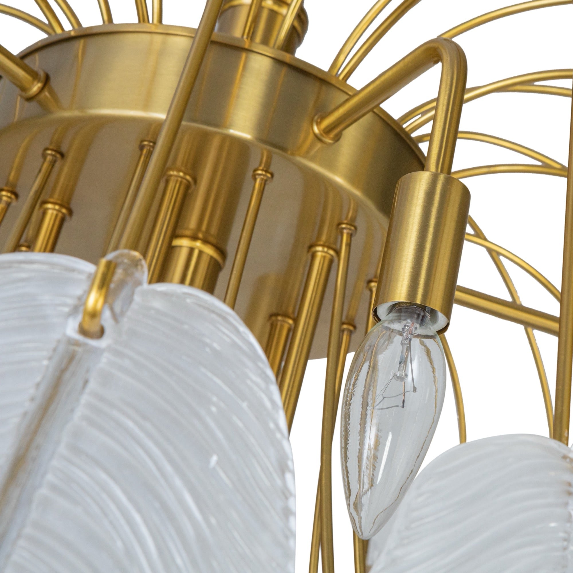 Alessia Collection 21-Light Chandelier Brushed Brass