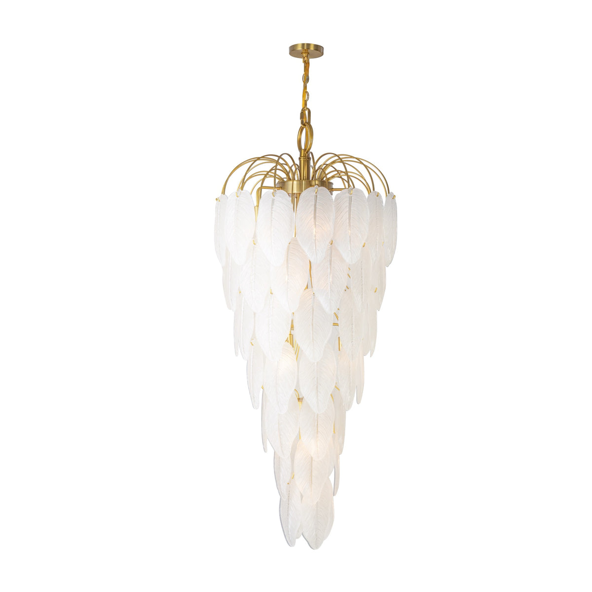 Alessia Collection 21-Light Chandelier Brushed Brass
