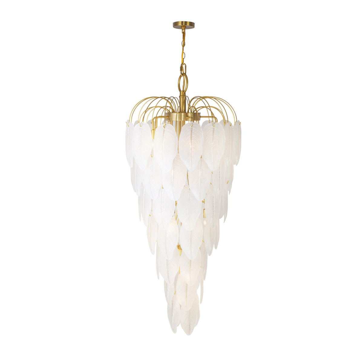 Alessia Collection 21-Light Chandelier Brushed Brass