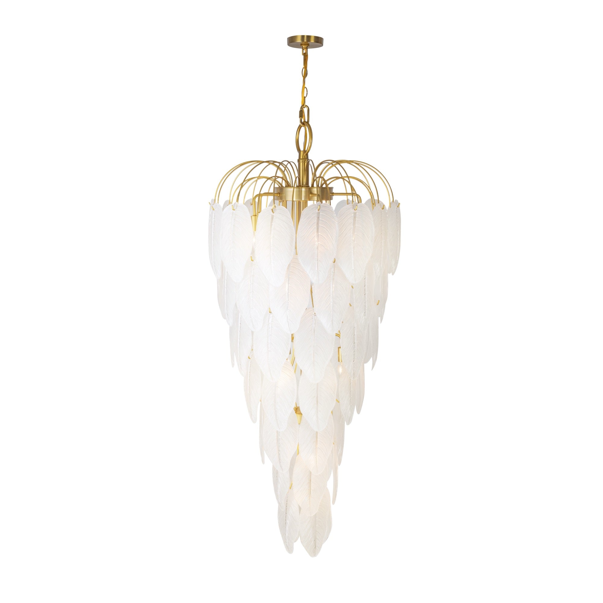 Alessia Collection 21-Light Chandelier Brushed Brass