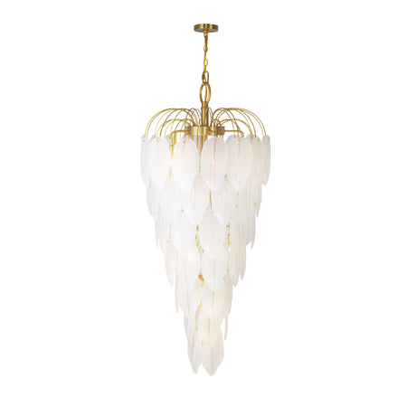 Alessia Collection 21-Light Chandelier Brushed Brass
