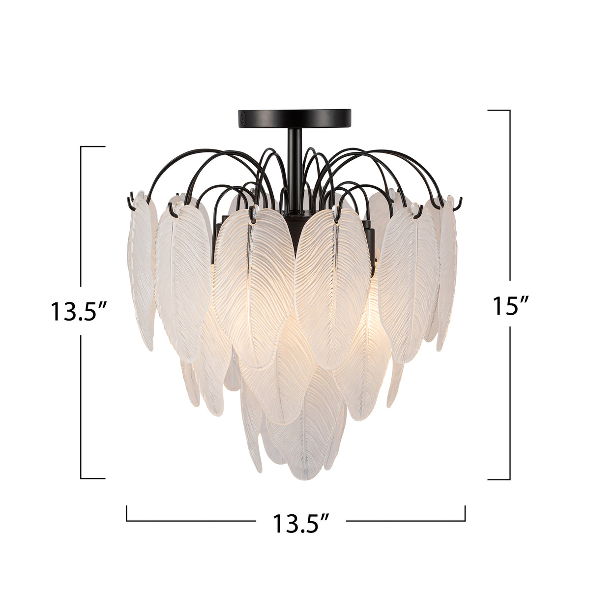 Alessia 4 Light Semi Flush Mount