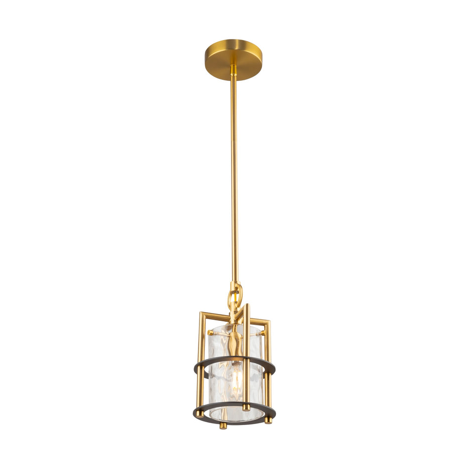 Burford Collection 1-Light Pendant Brass & Black