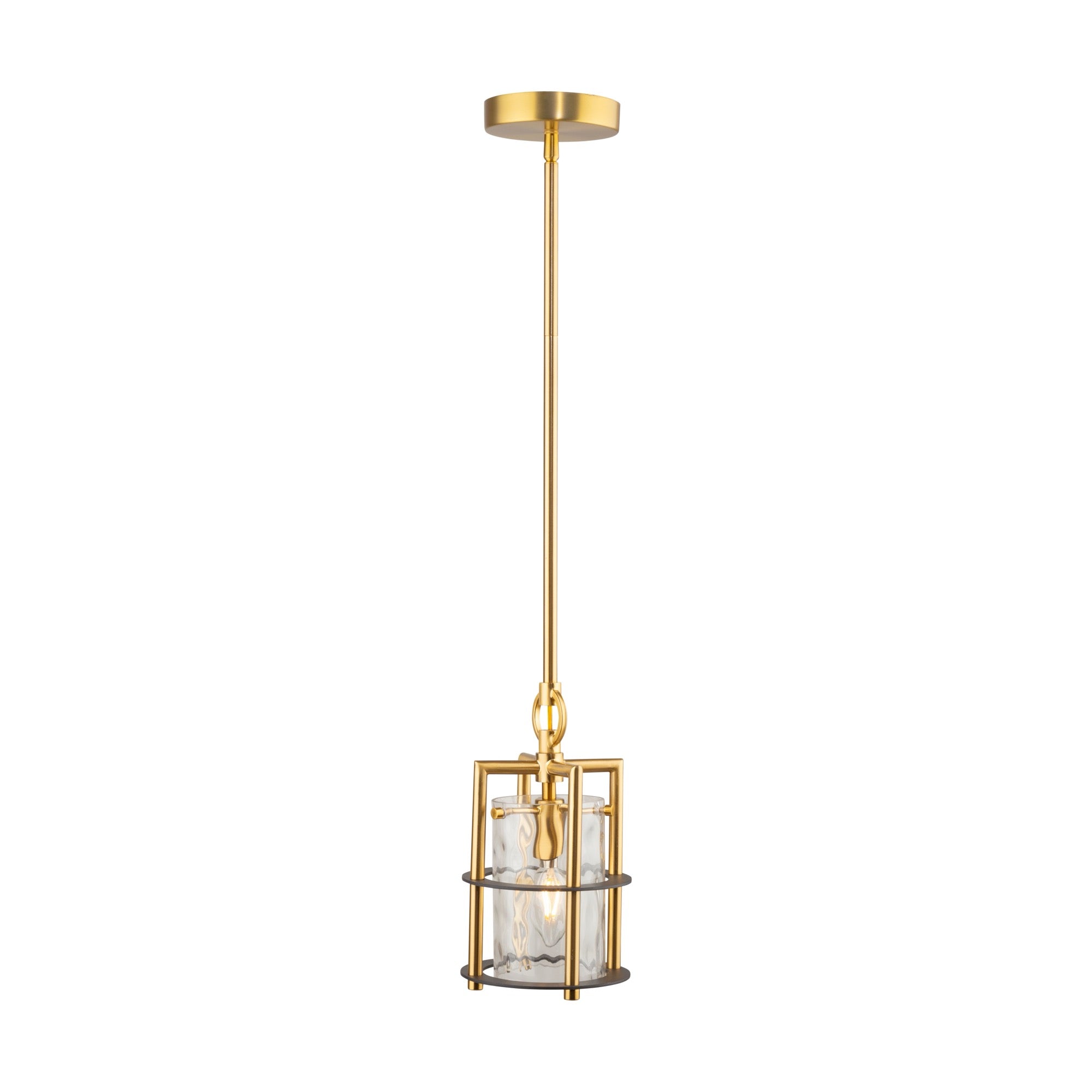 Burford Collection 1-Light Pendant Brass & Black
