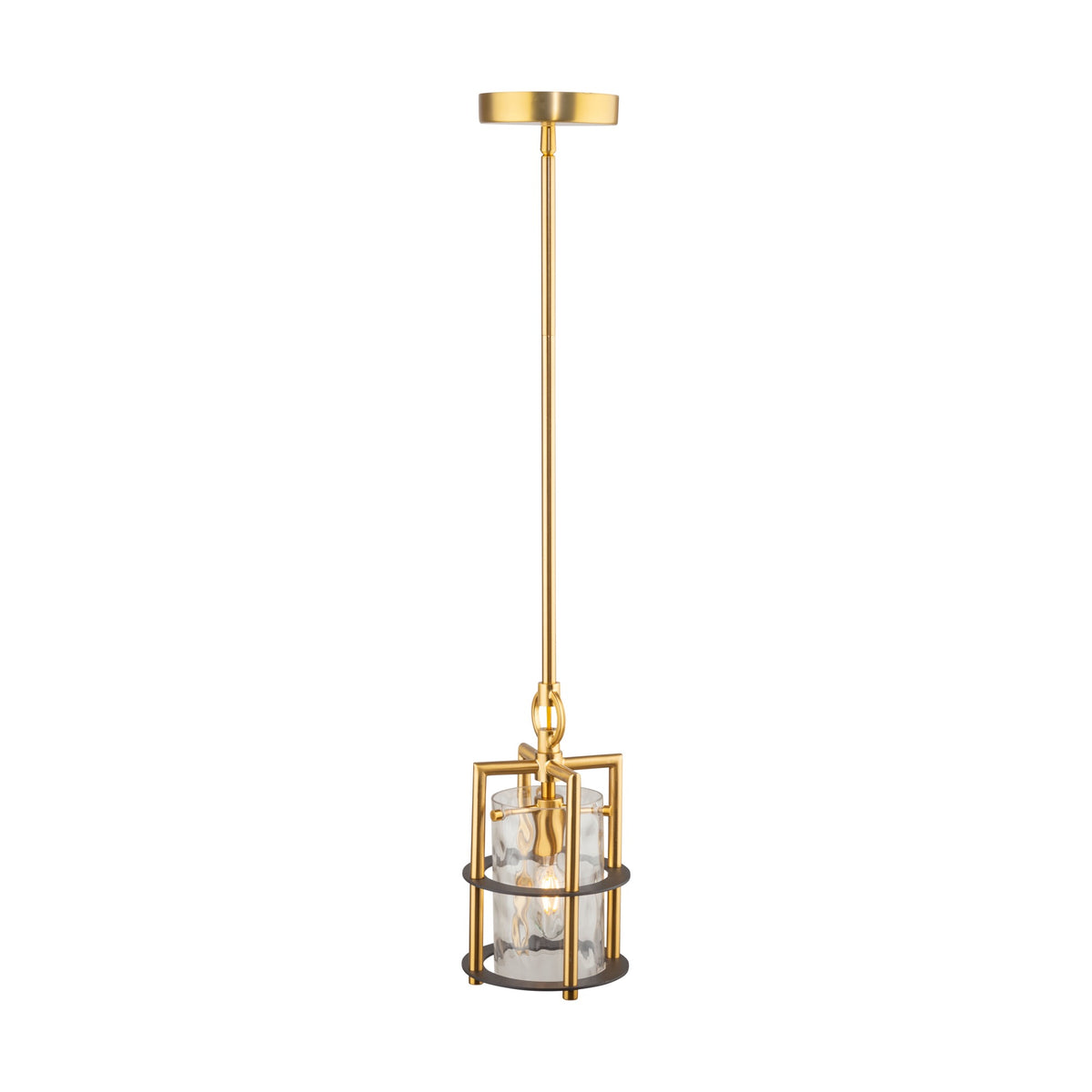 Burford Collection 1-Light Pendant Brass & Black