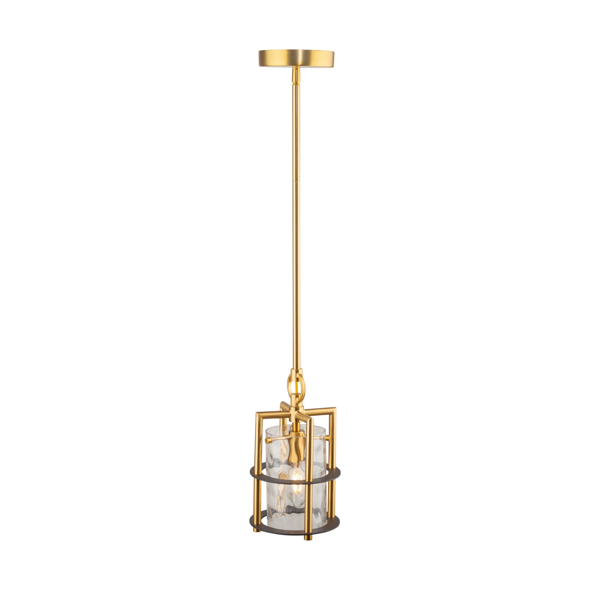 Burford Collection 1-Light Pendant Brass & Black