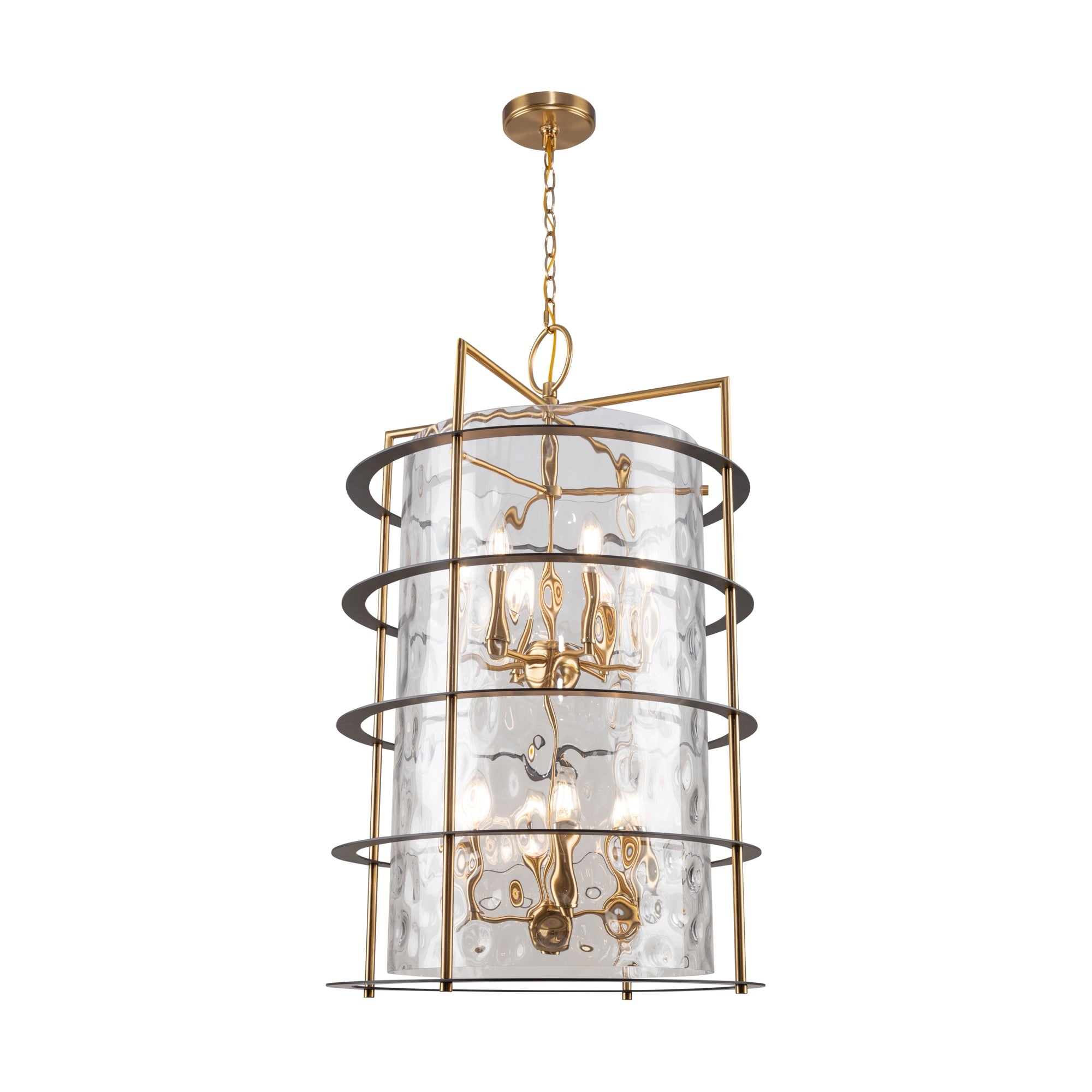 Burford Collection 12-Light Chandelier Brass & Black