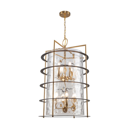 Burford Collection 12-Light Chandelier Brass & Black