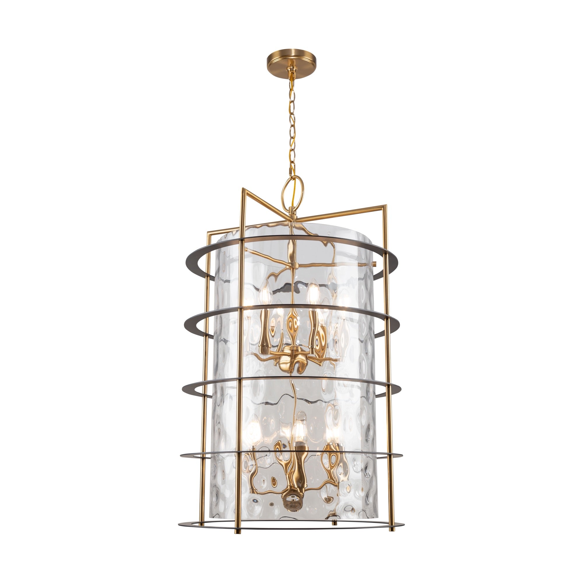 Burford Collection 12-Light Chandelier Brass & Black