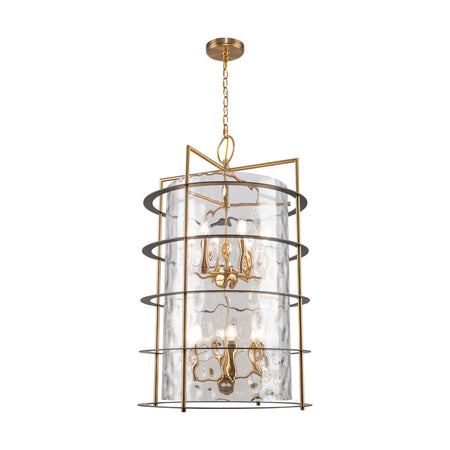 Burford Collection 12-Light Chandelier Brass & Black