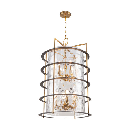 Burford Collection 12-Light Chandelier Brass & Black
