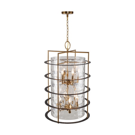 Burford Collection 12-Light Chandelier Brass & Black