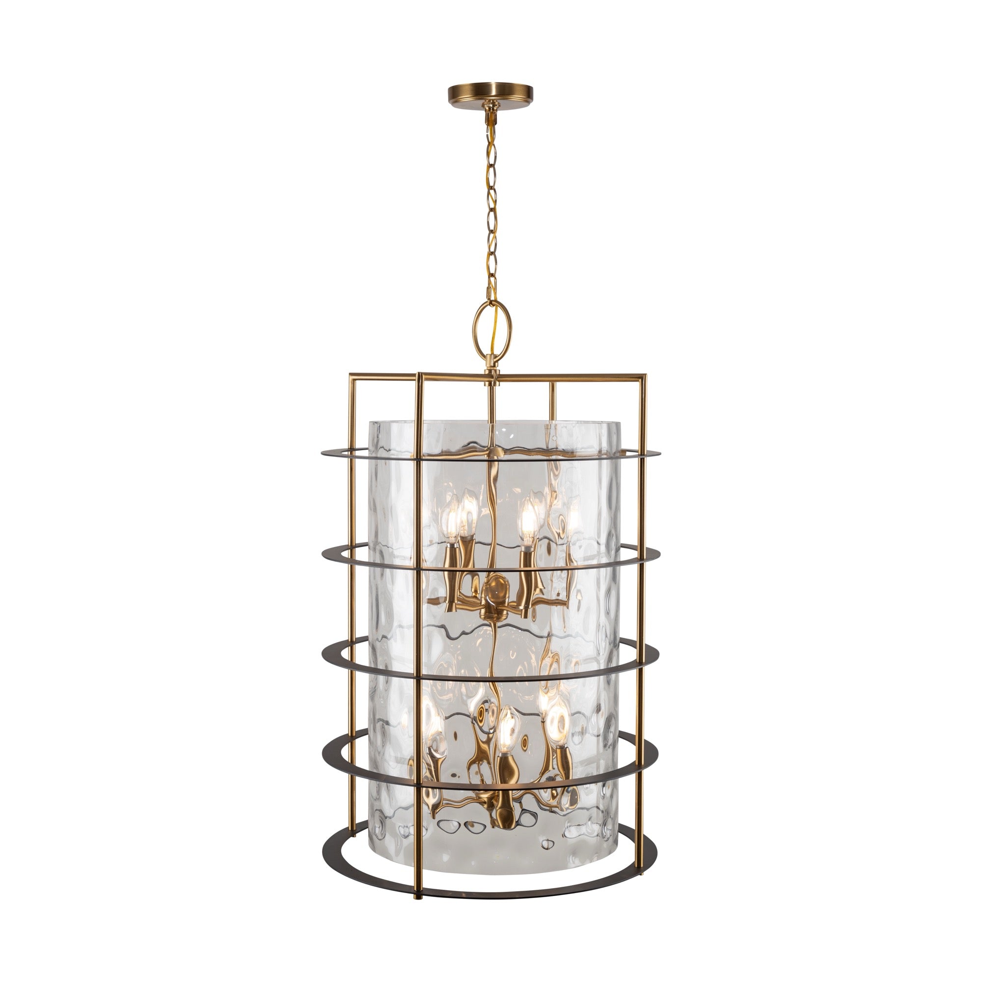Burford Collection 12-Light Chandelier Brass & Black