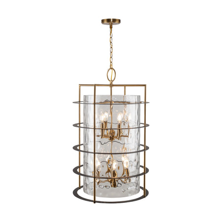 Burford Collection 12-Light Chandelier Brass & Black