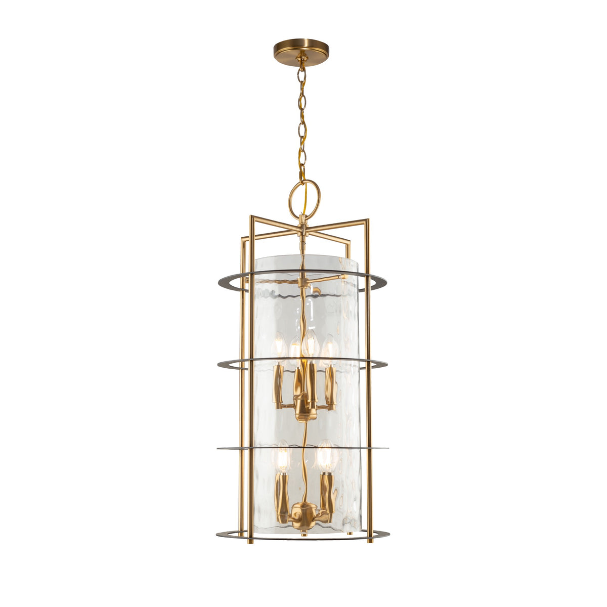 Burford Collection 8-Light Chandelier Brass & Black
