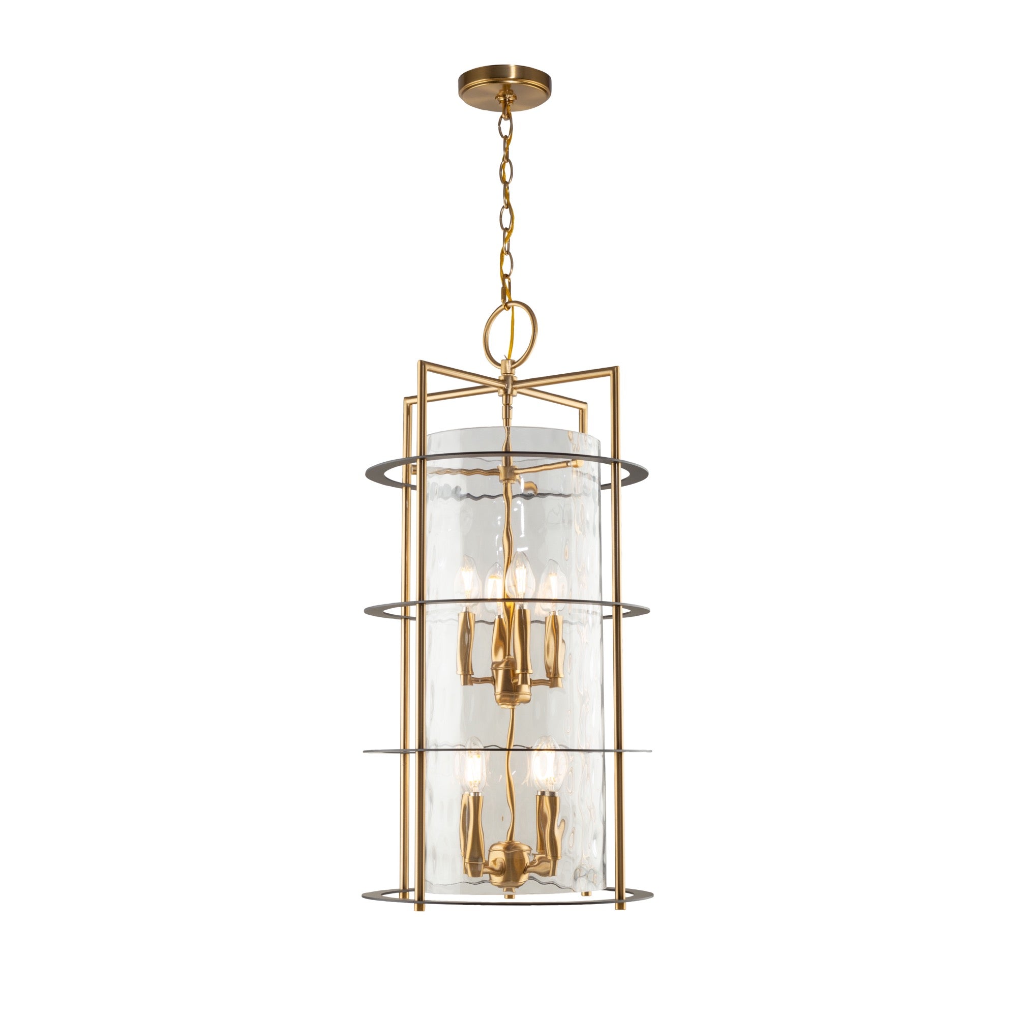 Burford Collection 8-Light Chandelier Brass & Black