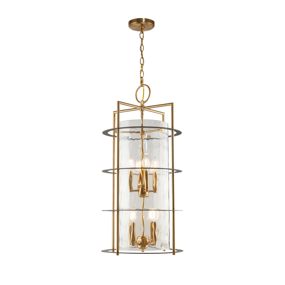 Burford Collection 8-Light Chandelier Brass & Black