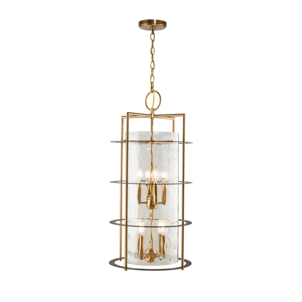Burford Collection 8-Light Chandelier Brass & Black
