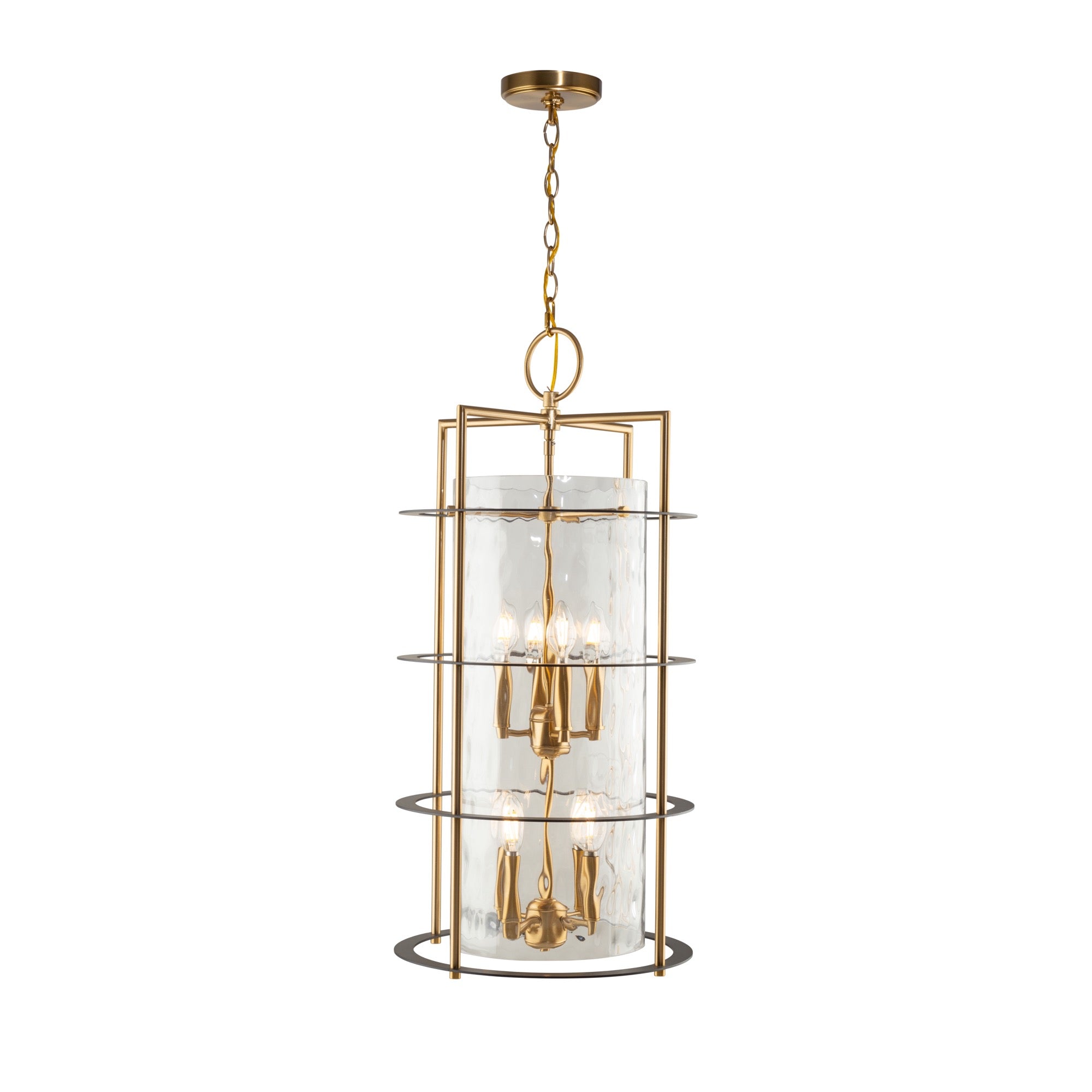 Burford Collection 8-Light Chandelier Brass & Black