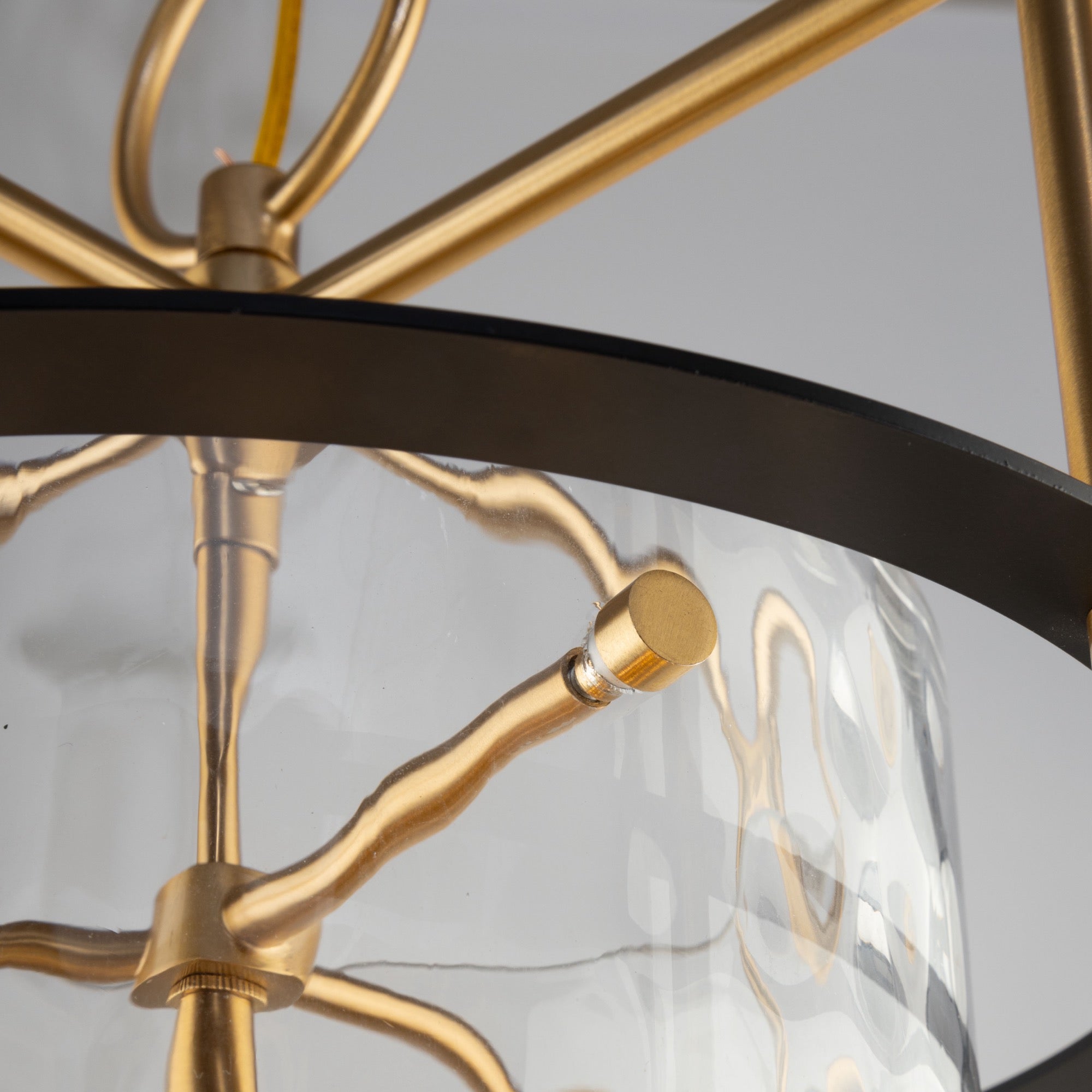 Burford Collection 8-Light Chandelier Brass & Black