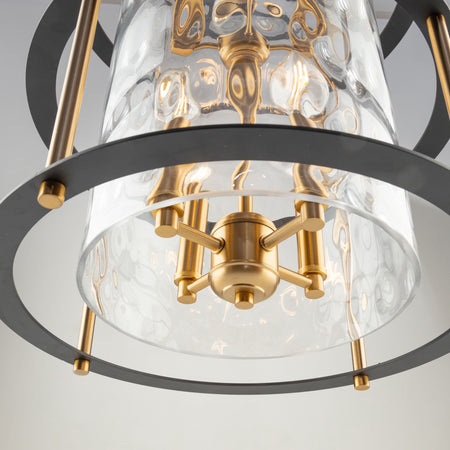 Burford Collection 8-Light Chandelier Brass & Black