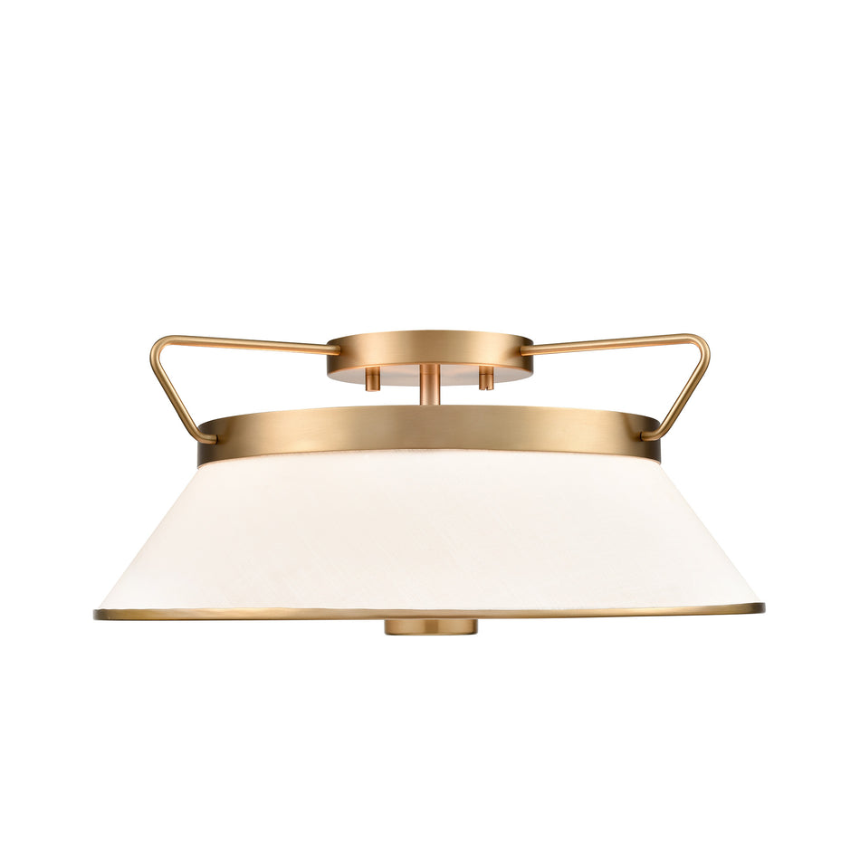 Layla Semi Flushmount Brushed Brass