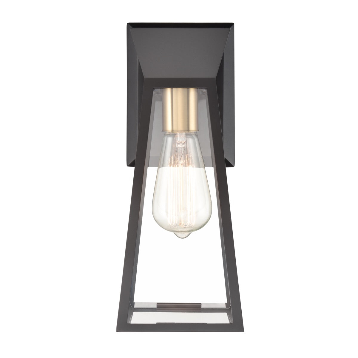 Lucian Wall Sconce Black and Brushed Brass