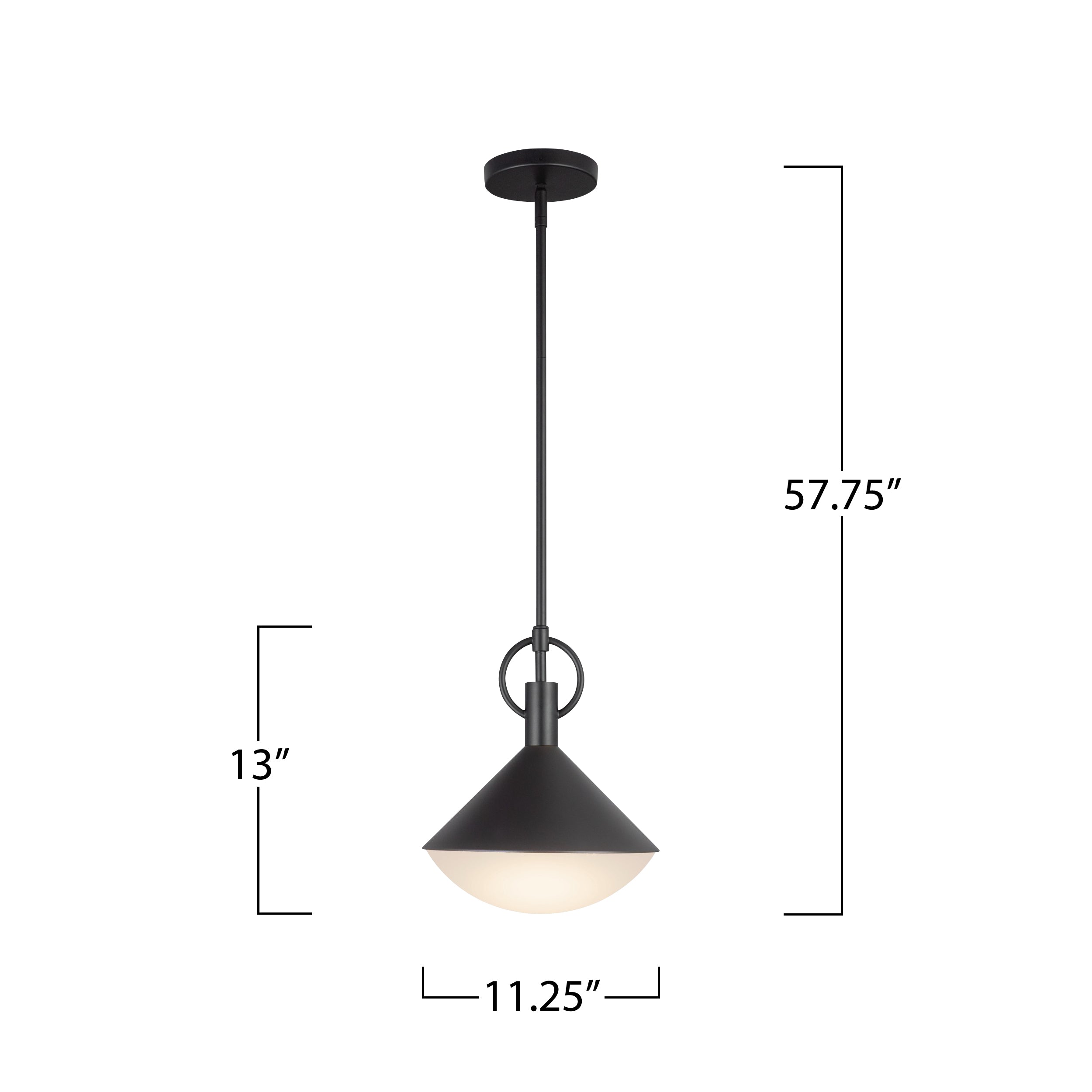 Abruzzo Collection 1-Light Pendant Black