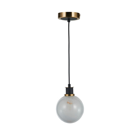 Gem Collection 1-Light Pendant Black and Brushed Brass