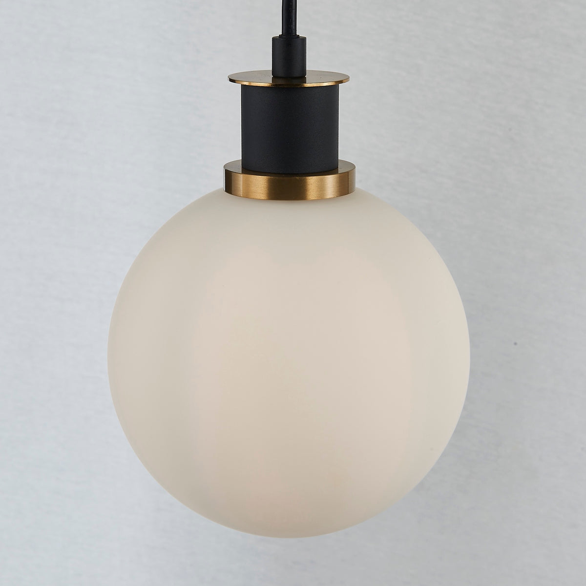 Gem Collection 4-Light Island/Pool Table with White Glass Black and Brushed Brass