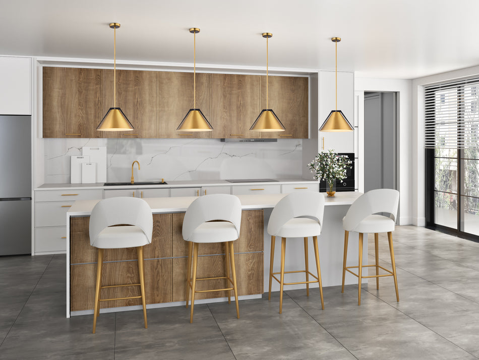 Baltic Collection 1-Light Pendant Brass and black