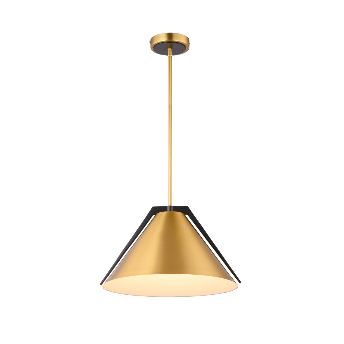 Baltic Collection 1-Light Pendant Brass and black