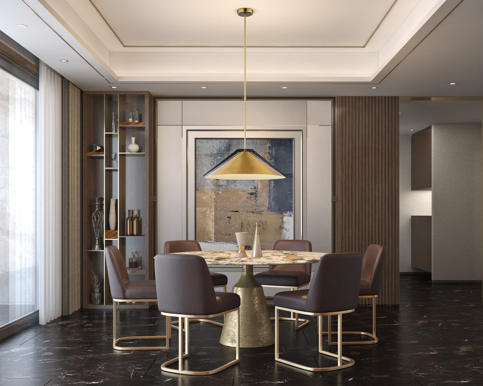 Baltic Collection 3-Light Pendant Brass and black
