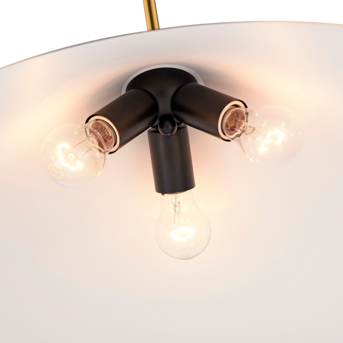 Baltic Collection 3-Light Pendant Brass and black