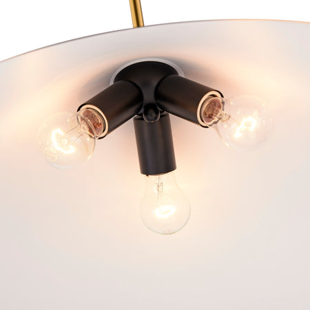 Baltic Collection 3-Light Pendant Brass and black