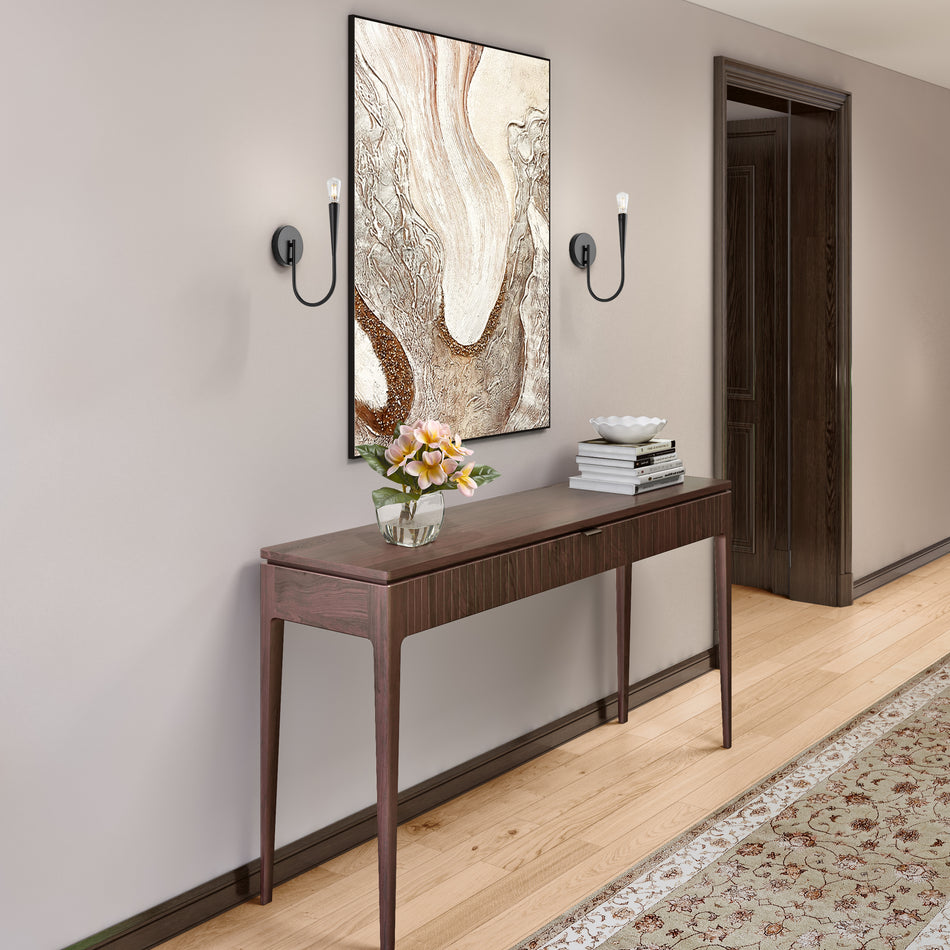 Bronte Collection 1-Light Sconce Black