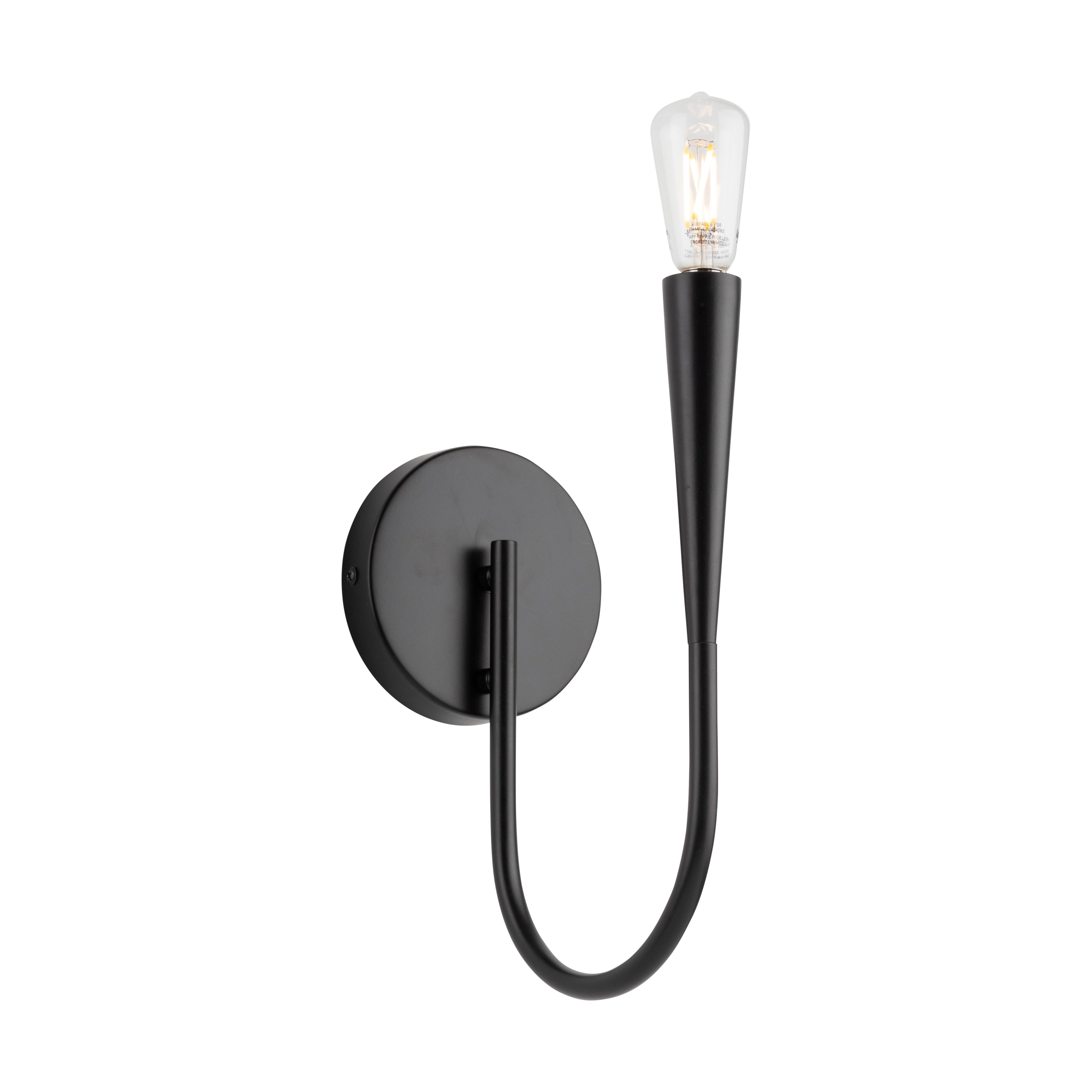 Bronte Collection 1-Light Sconce Black