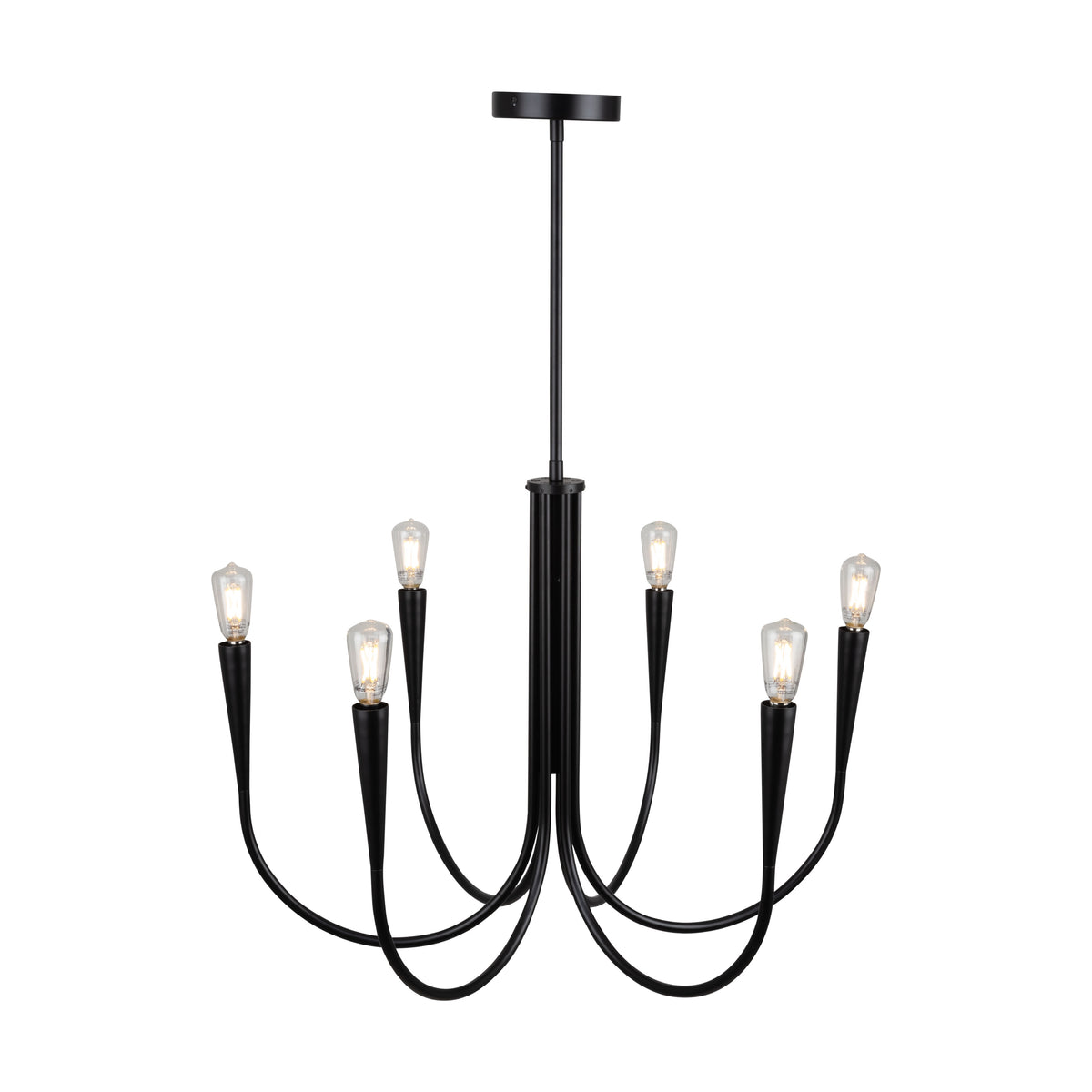 Bronte Collection 6-Light Chandelier Black