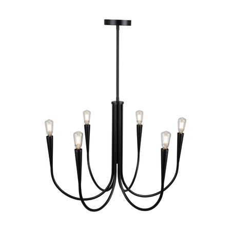 Bronte Collection 6-Light Chandelier Black
