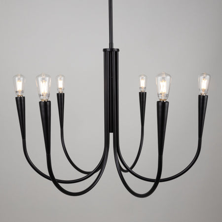 Bronte Collection 6-Light Chandelier Black