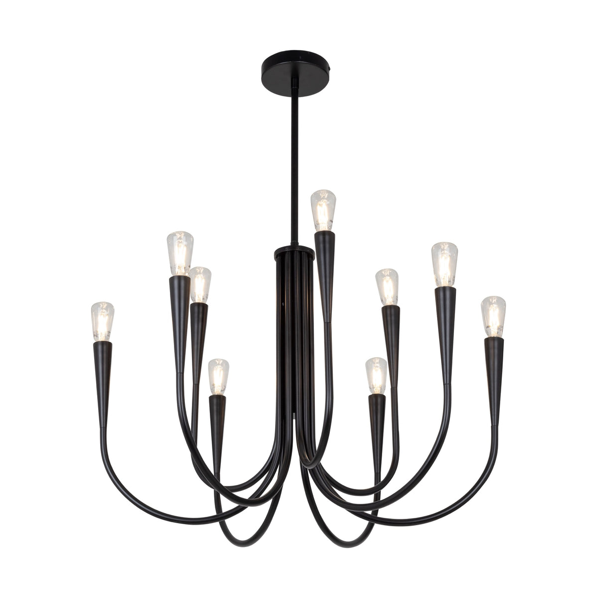 Bronte Collection 9-Light Chandelier Black