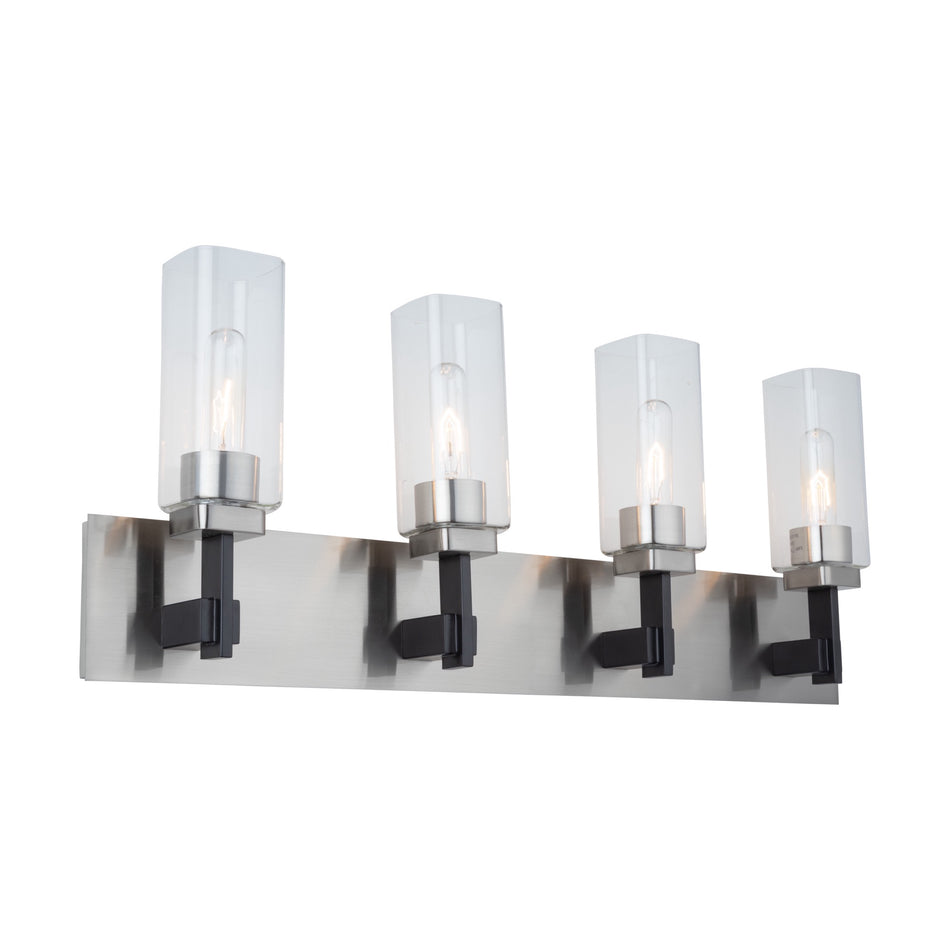 Arlington Collection 4-Light Bathroom Vanity Fixture Satin Nickel