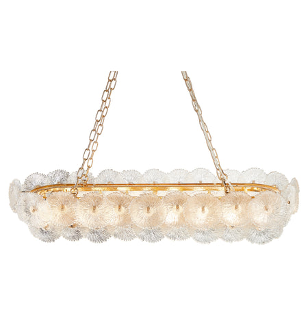 Bloom Collection 18-Light 47.25" Chandelier Brass