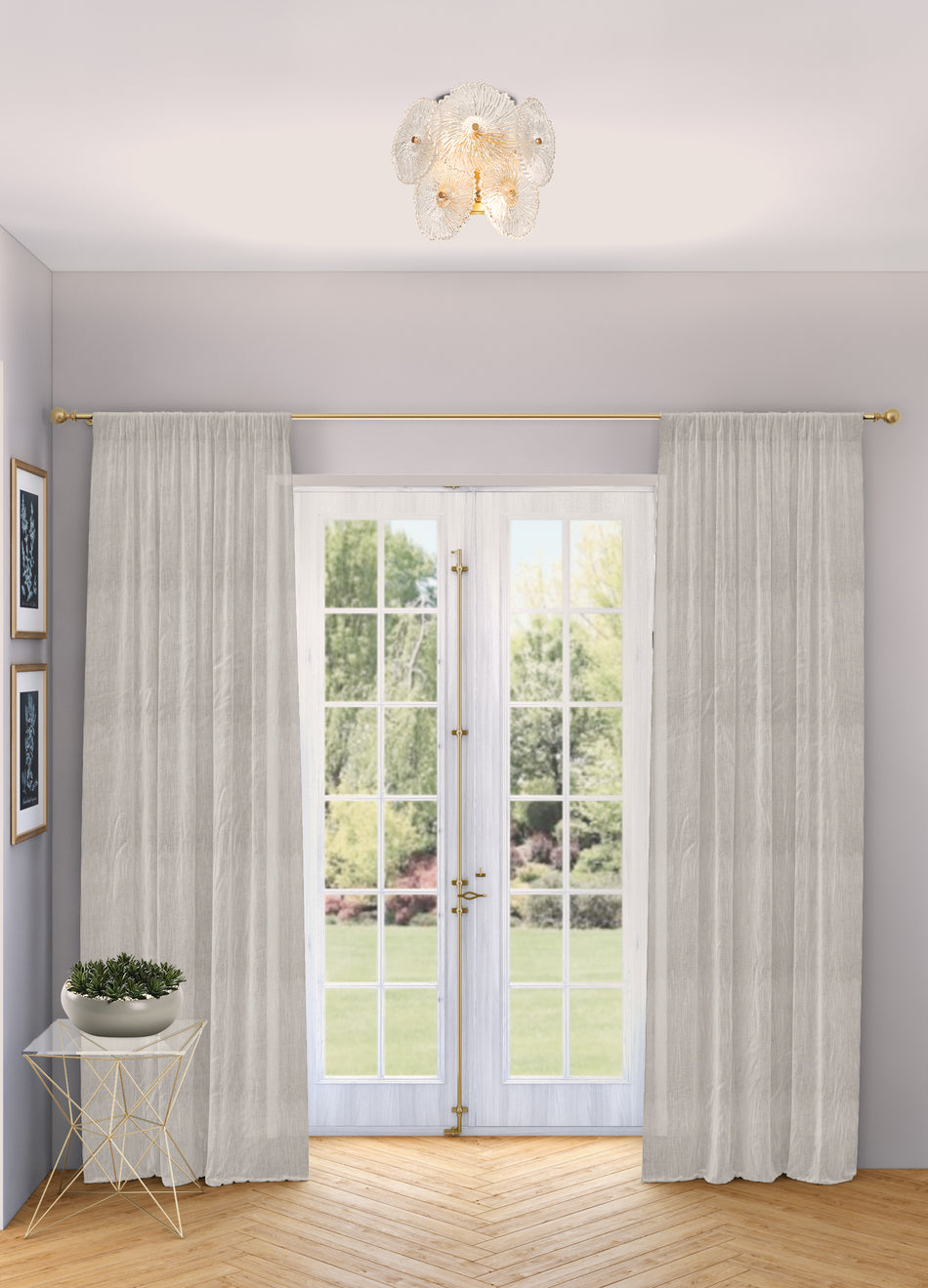 Bloom Collection 2-Light Sconce Brass