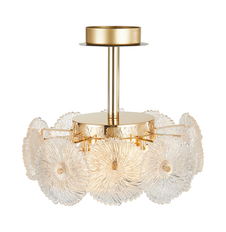 Bloom Collection 6-Light Semi-Flush Mount Brass