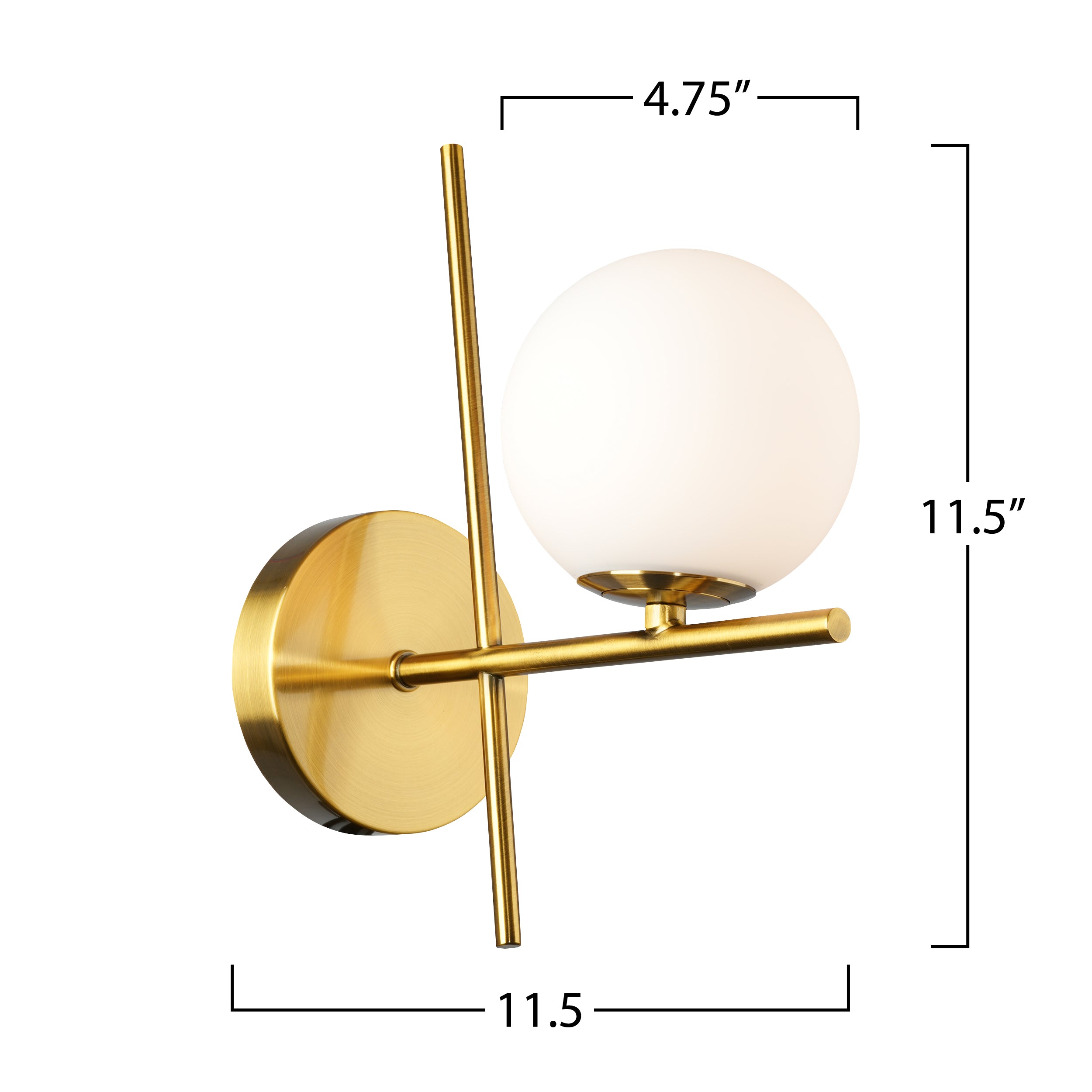 Modena - 1-Light Wall Sconce - Plated Brushed Brass