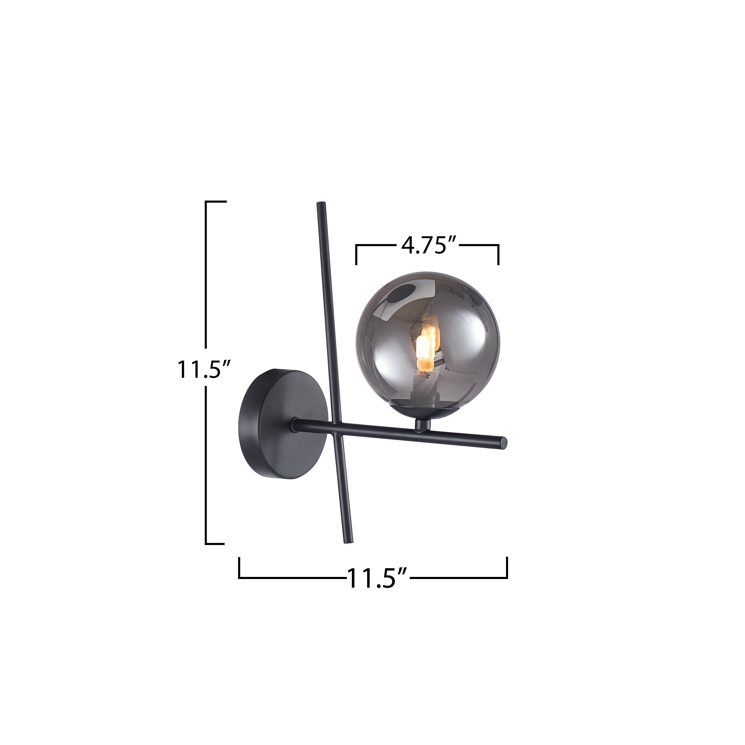 Modena Collection 1-Light Sconce Black