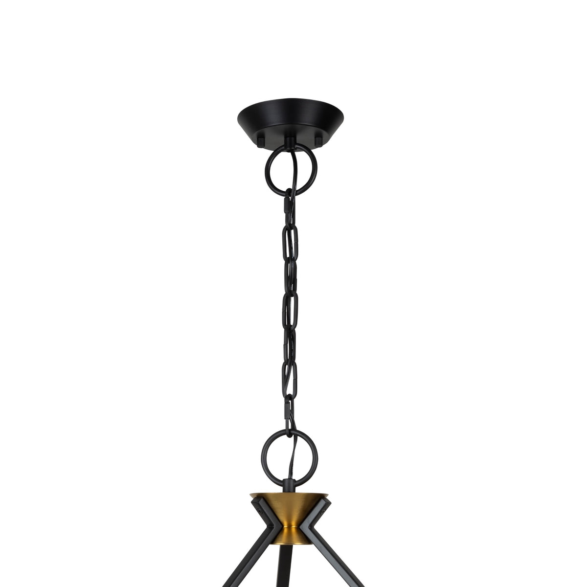 Notting Hill Collection 9-Light Chandelier Black and Brushed Brass