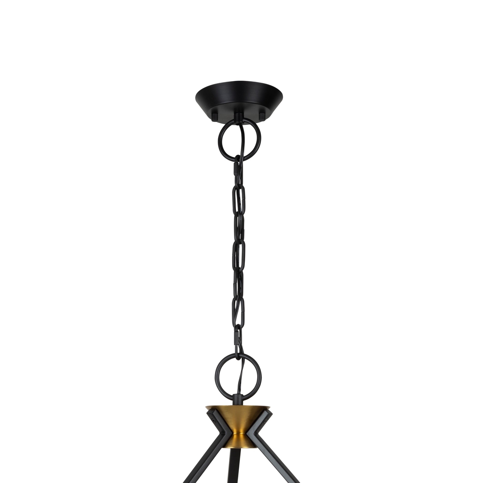 Notting Hill Collection 9-Light Chandelier Black and Brushed Brass