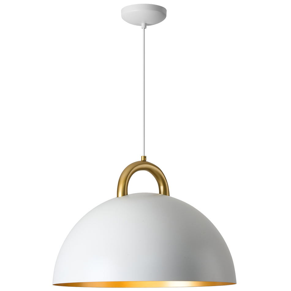 Pantheon - 1-Light Pendant - 19.5" - Gold/White